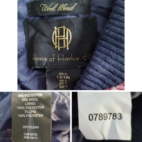 House of Harlow 1960 Pink Plaid Wool Stable Jacket - Picture 4 of 7